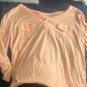 Kids Orange Long Sleeve Shirt